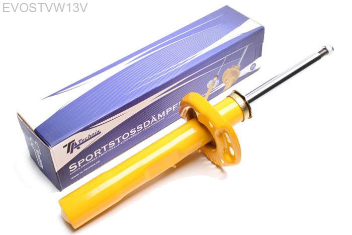 EVOSTVW13V, Sport schokdemper Vooras, Seat Toledo III (5P), Sport shock absorber Audi A3 incl. Sportsback  and  Cabrio, Seat Altea incl. XL, Leon, Toledo III, Skoda Octavia, Superb,Yeti, VW Eos, Golf V and VI incl Golf Plus,Jetta III and IV, Passat 3C, Scirocco III, Touran incl. RS and 4-Motion models55mm strut-diameterfront, Veerpootdiameter 55mm, Verlaging tot -40mm mogelijk, Prijs is per stuk ! , aantal ingeven bij bestellen